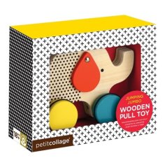 Petit Collage Éléphant à tirer en bois Jumbo