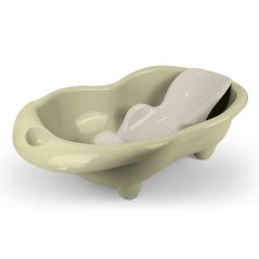 Baie pentru copii Hippo cu un șezlong, verde deschis, 26x84,5x50,5 cm