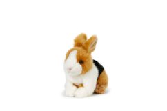 Nyúl plüss 15x17cm barna-fekete-fehér 0m+