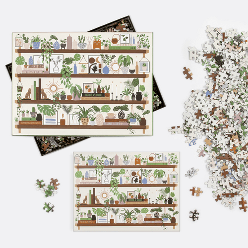 Galison Puzzle Police s rostlinami 1000 dílků