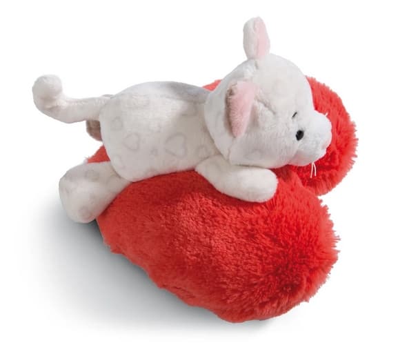 NICI peluche Love Cat carino sdraiato, cuore, 13cm