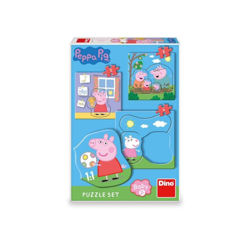 PEPPA PIG - RODINA 3-5 baby Puzzle set