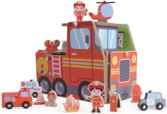 2Kids Toys Dřevěná stanice Hasiči 2 v 1