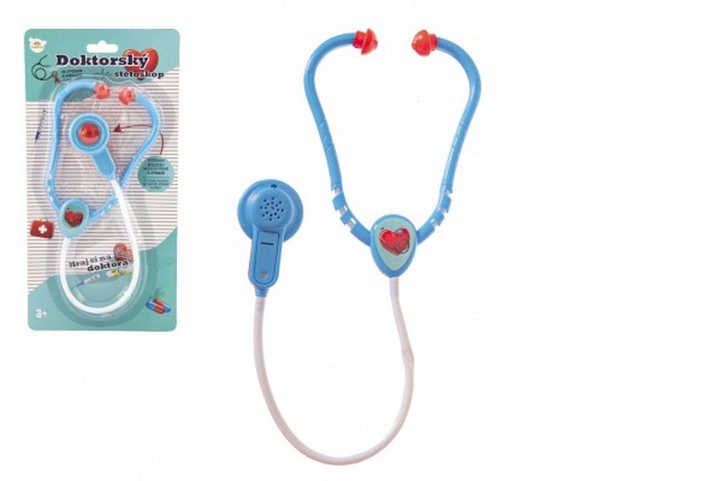 Lekársky plastový stetoskop 53 cm so zvukom a svetlom