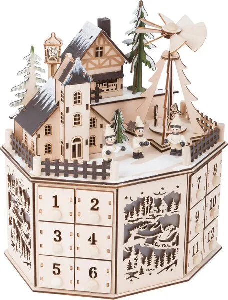 Adventní kalendář Small Foot s vánoční pyramidou