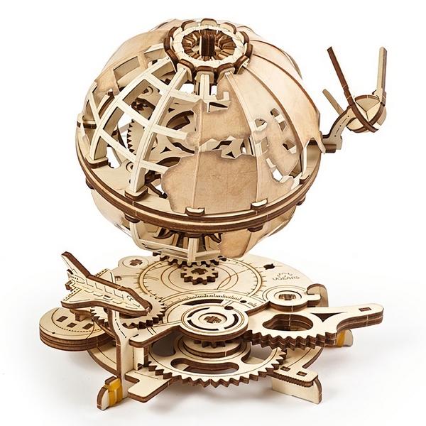 Puzzle mecánico de madera Ugears 3D Globo