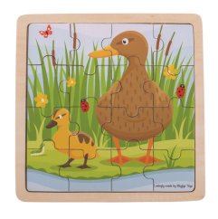 Puzzle Bigjigs Toys - Rățușca și rățușca