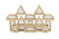 Drevené zrkadlové bloky - 16 kusov