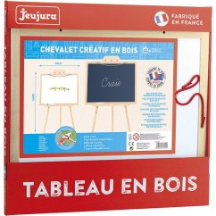 Jeujura Fa állvány multifunkcionális táblával 56x43 cm és kiegészítőkkel
