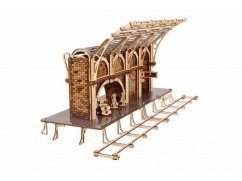 Puzzle mecanic 3D din lemn Ugears Harry Potter - peron de tren