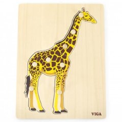 Viga Puzzle Montessori en bois - girafe