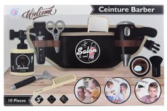Kadeřnická barber sada s opaskem na baterie