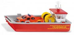 Siku Super 2117 - łódź przewożąca wóz strażacki 1:50
