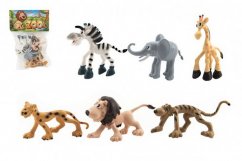 Állatok szafari állatkert műanyag 9-10cm 6db zacskóban