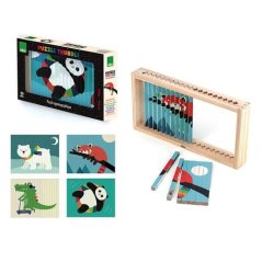 Vilac Drewniane puzzle 4D Zwierzęta