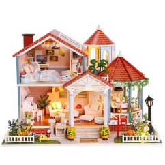 Maison miniature pour enfants Maison en émail coloré