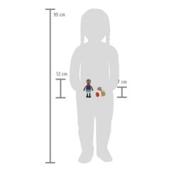 picior mic Figurine din lemn familie cu scaun cu rotile
