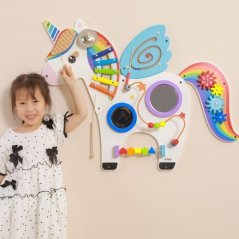 Jeu mural en bois - licorne