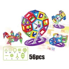 Magnetyczny zestaw konstrukcyjny 56 elementów