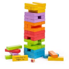Bigjigs Toys Színes Jenga játékok