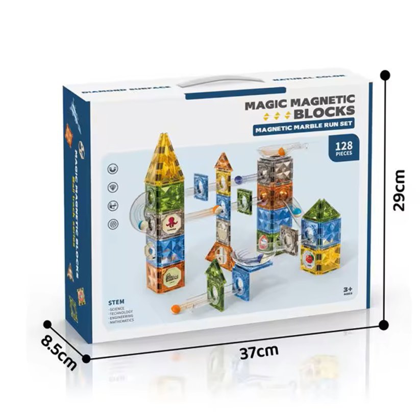 Magnetická stavebnice Město maxi 128 ks