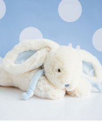 Doudou Dárková sada - Plyšový králíček modrý 30 cm