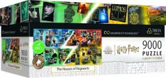 Puzzle Harry Potter Domy v Bradavicích 9000 dílků + plakát  v krabici