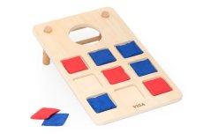 Fából készült nagy játék csipetkékkel és zsákokkal