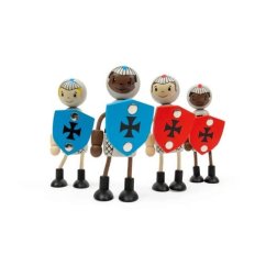 Bigjigs Toys Sada dřevěných postaviček Středověcí rytíři