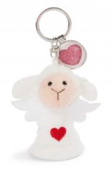 NICI Porte-clés mouton Ange 7cm avec pendentif Coeur