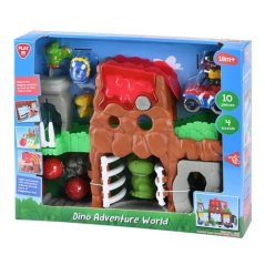 Dinoszaurusz kalandvilág készlet elemes tartozékokkal, hanggal és fénnyel