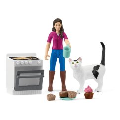 Schleich 81470 Baker avec chat et accessoires