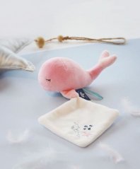 Doudou Set de regalo - Peluche ballena rosa 15 cm