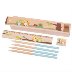 Trousse à crayons Bigjigs Toys Hibou en bois