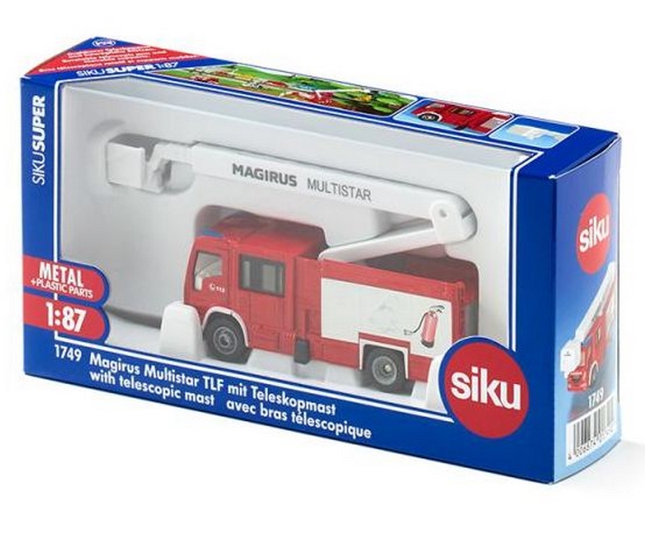 SIKU Super 1749 - Camion de pompiers avec palan télescopique