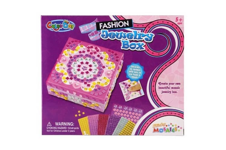 Kreatywne pudełko na biżuterię z mozaiką i akcesoriami w pudełku 21x18x5,5cm