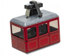 Lanový červený prívesok na kľúče kovový 10x7,5cm v krabici Kovap