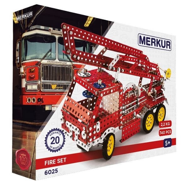Požiarna súprava Merkur 6025, 740 dielov