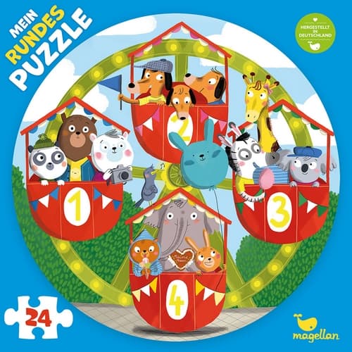 Magellan Puzzle rotund Animale pe o roată Ferris Wheel