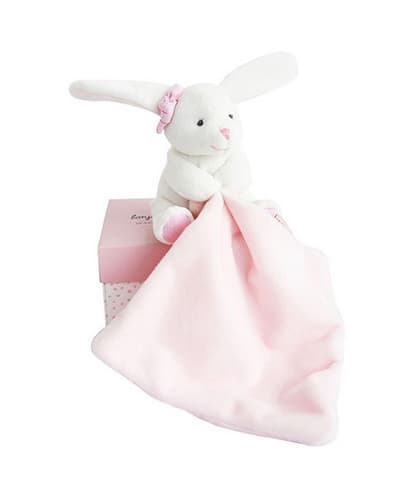 Doudou Set de regalo rosa - conejo con seta 10 cm