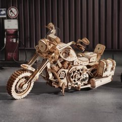RoboTime 3D puzzle mecánico de madera Moto (cruiser)