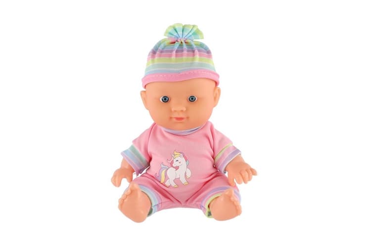 Păpușă bebeluș 20 cm în cărucior/în scaun pentru mașină