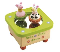 Tidlo Cutie de jucării vacă și purceluș