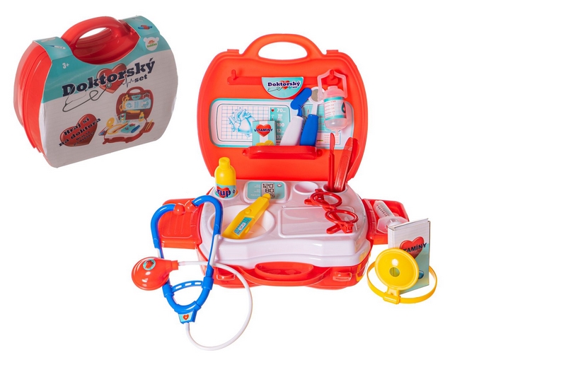 Teddies Set medico/docente in plastica con custodia in plastica