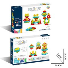 Jeu de construction Bavytoy avec formes géométriques 30pcs