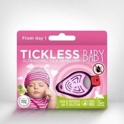 TICKLESS BABY ultrahangos kullancsriasztó gyerekeknek rózsaszínű