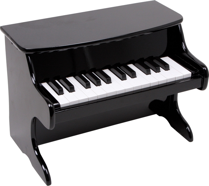 Micul picior Premium pian din lemn negru de lemn