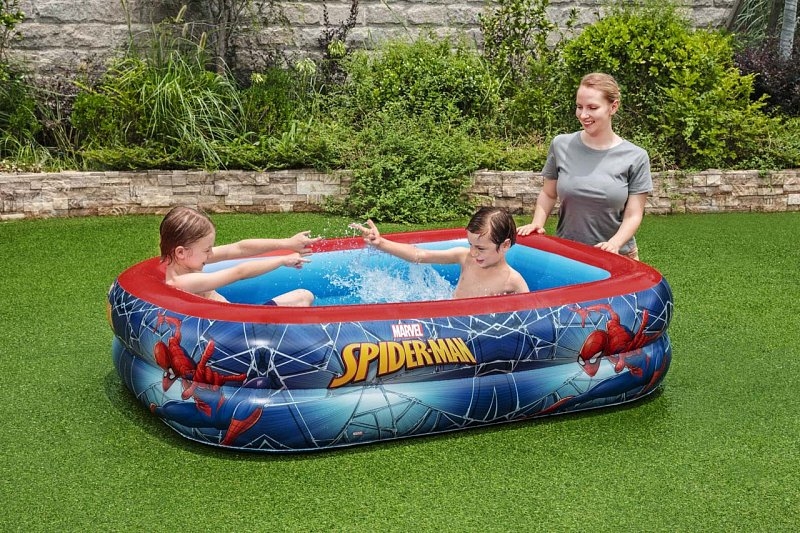 dupli Nafukovací bazén obdĺžnikový Spiderman 200 x 146 x 48 cm