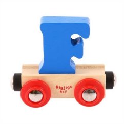 Bigjigs Rail Wagon Calea ferată din lemn - litera F