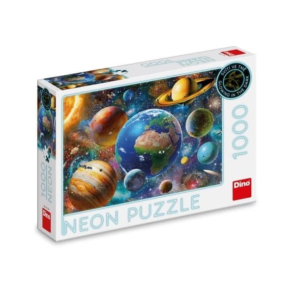 PLANETS 1000 neon puzzle